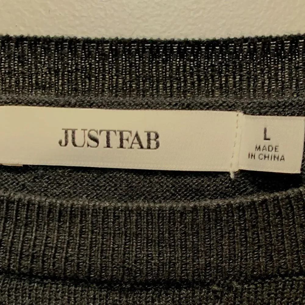 NWT Just Fab black open sleeve tie sweater size L